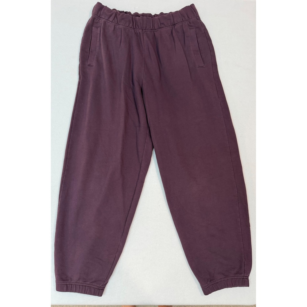 Aerie Plum Purple High Waisted Fleece Jogger Sweatpants Medium